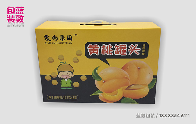 爱尚果园｜黄桃罐头瓦楞礼盒包装印刷